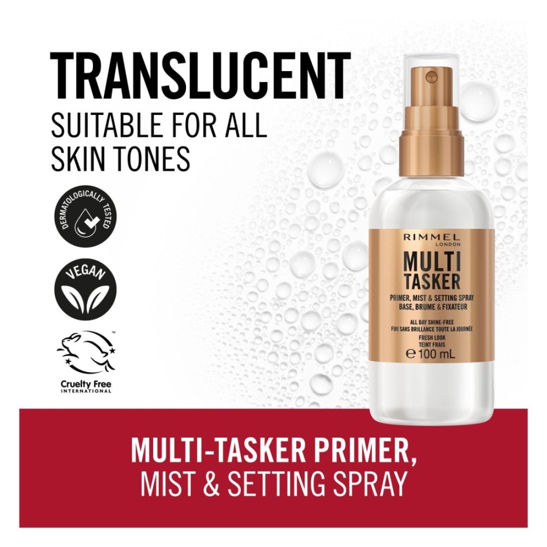 Rimmel London Multi Tasker Primer, Mist and Setting Spray, 100ml
