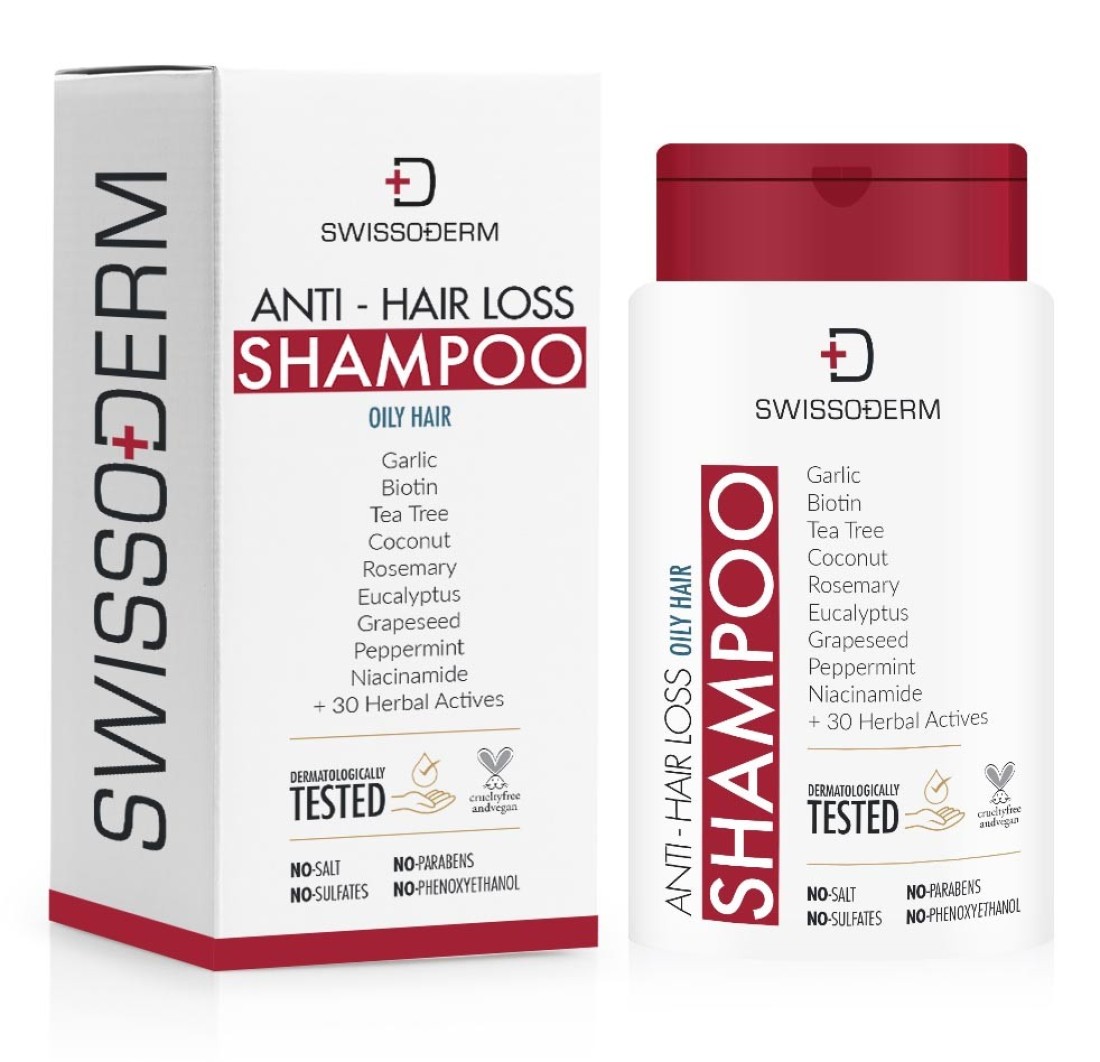 Men and Women Anti Hair Loss Shampoo Oily Hair With Biotin Coconut Tea Tree Hair Growth Treatment Plus 40 Herbal Active Sulfate Free Formula and Vitamin E 300ml