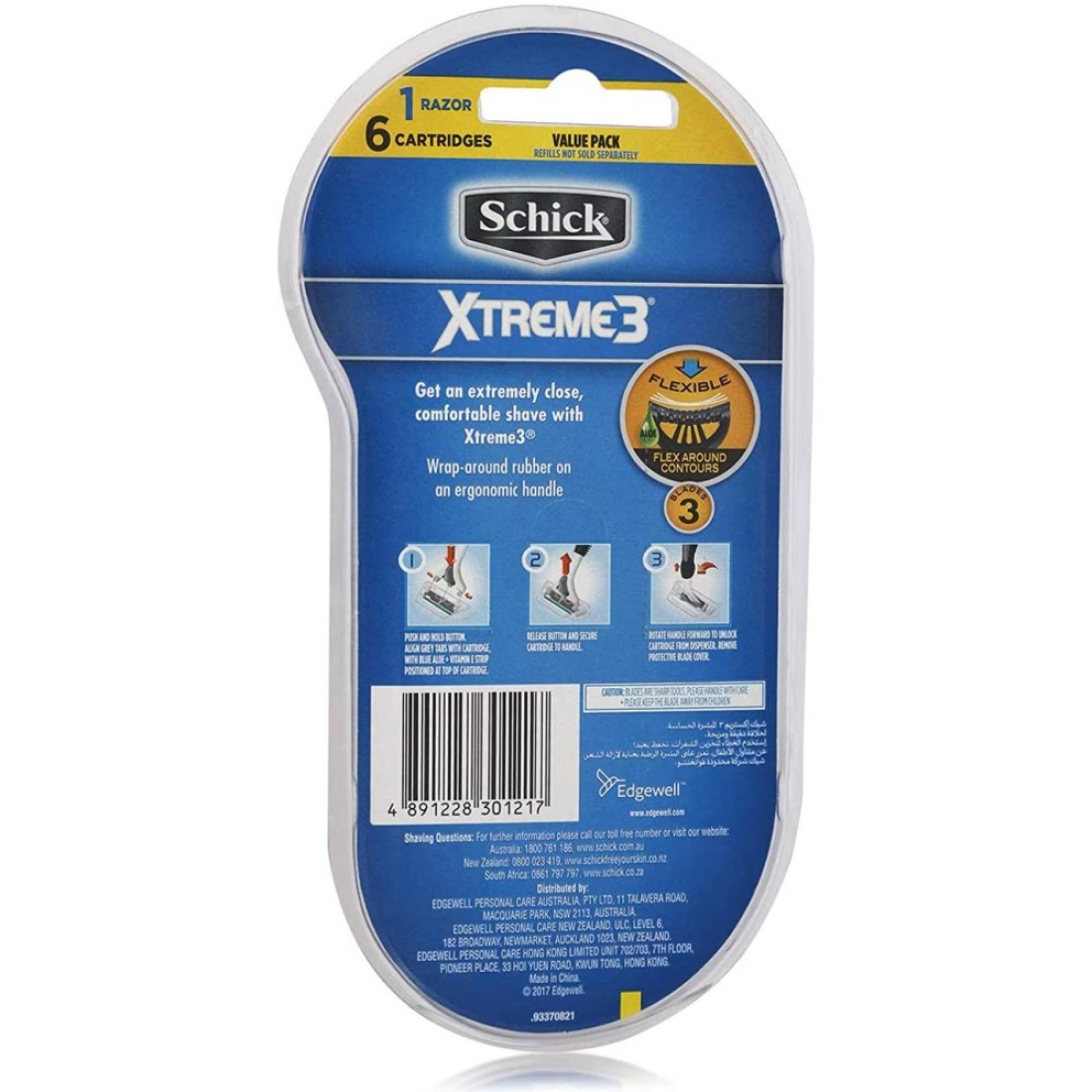 Schick Xtreme3 Hybrid Razor Blade With 6 Cartridges 7 count