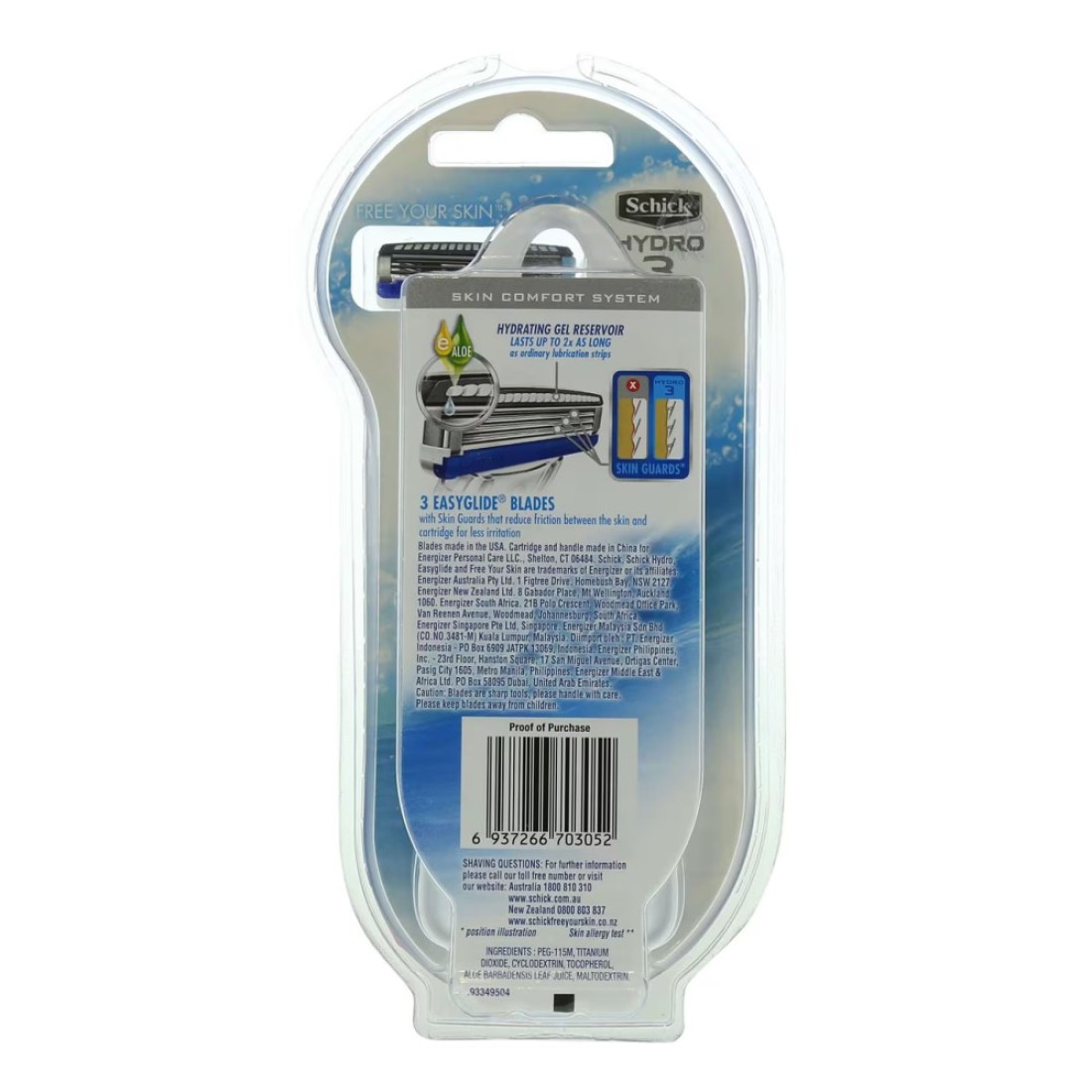 Schick Hydro 3 Razor Kit Black
