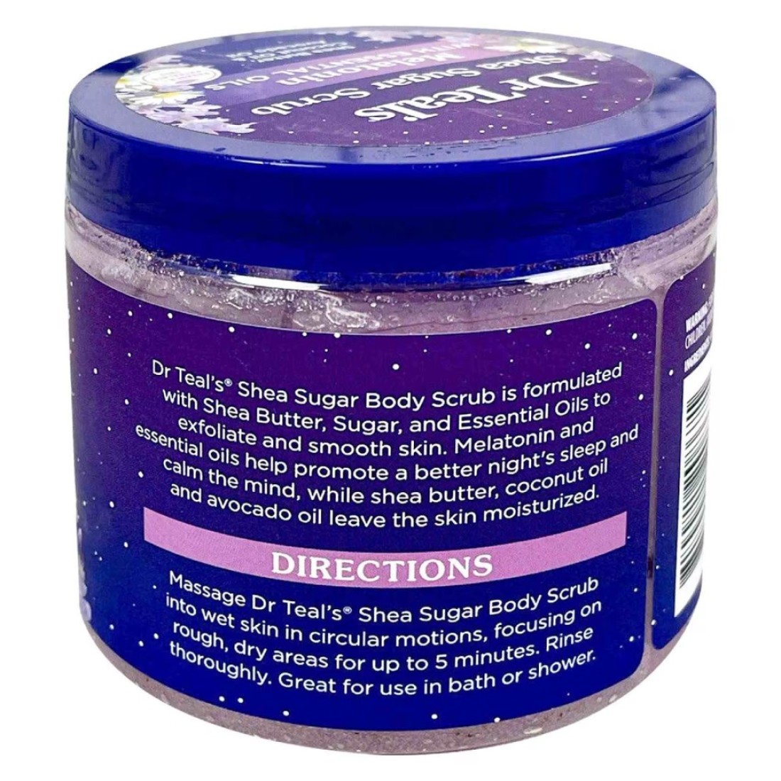 Dr Teal&#39;s Shea Sugar Body Scrub Melatonin with Essential Oils 539g
