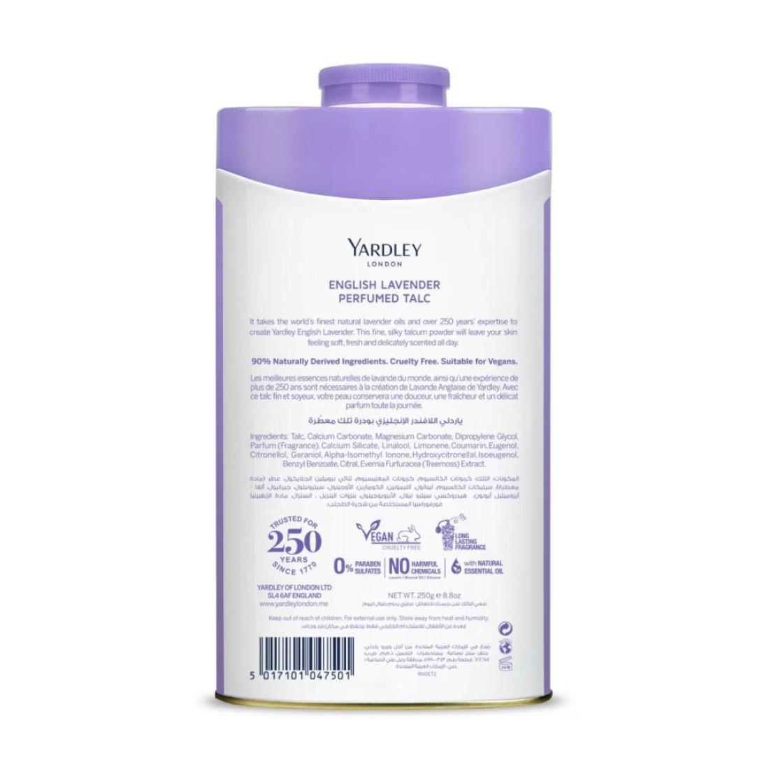 Yardley London English Lavender Perfumed Talc Powder 250g