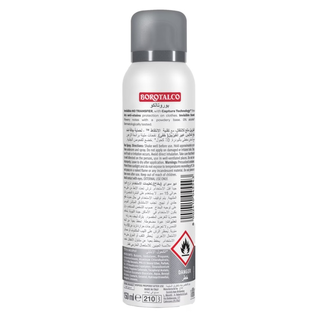 Borotalco Invisible Deodorant Spray 150ml