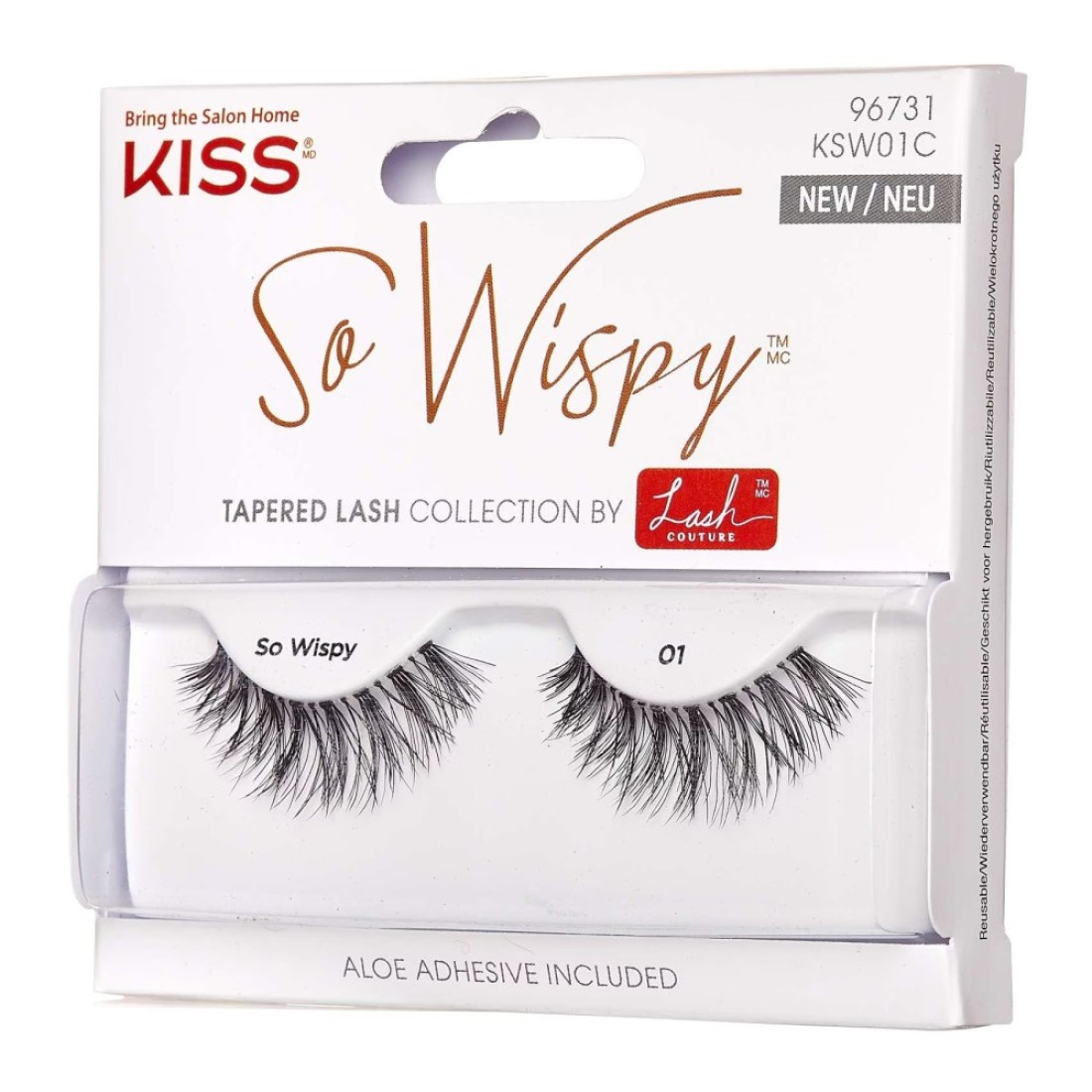 Kiss So Wispy Tapered False Eyelashes KSW01C Black