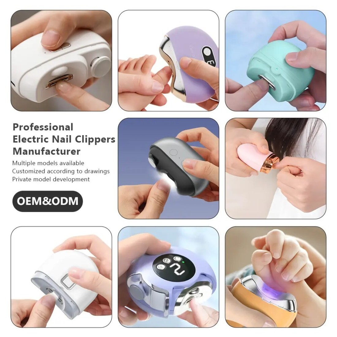 Magnetic Suction Electric Nail Clipper - USB Rechargeable Automatic Nail Cutter with LED Light &amp; Nail Chip Storage Box, Safe &amp; Portable Trimmer for Adults, Kids