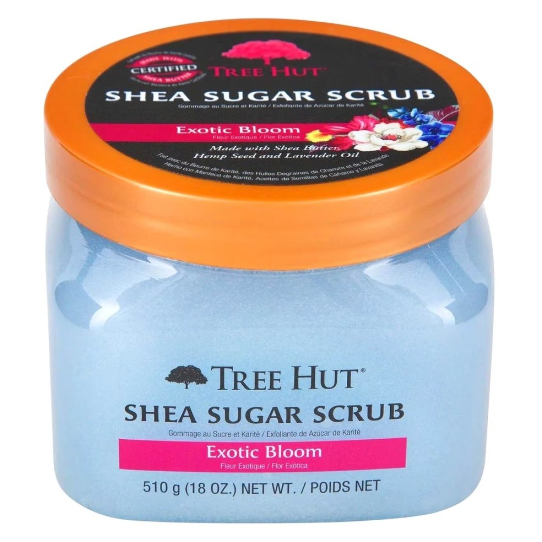 Tree Hut Exotic Bloom Shea Sugar Scrub Blue 510g