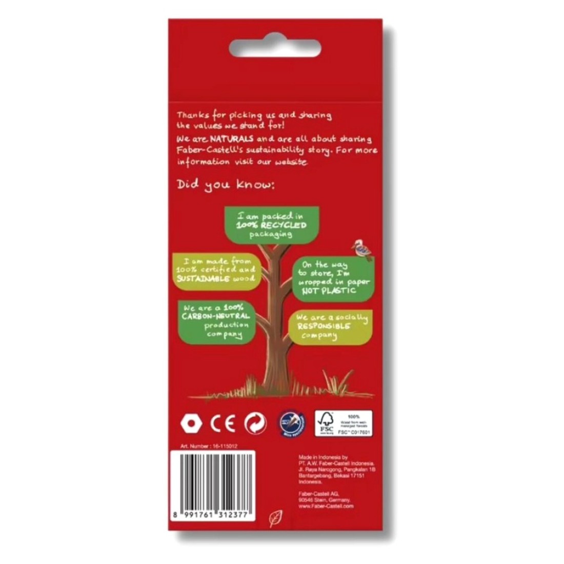 Faber-Castell Naturals Colour Pencils Multicolour 12 PCS