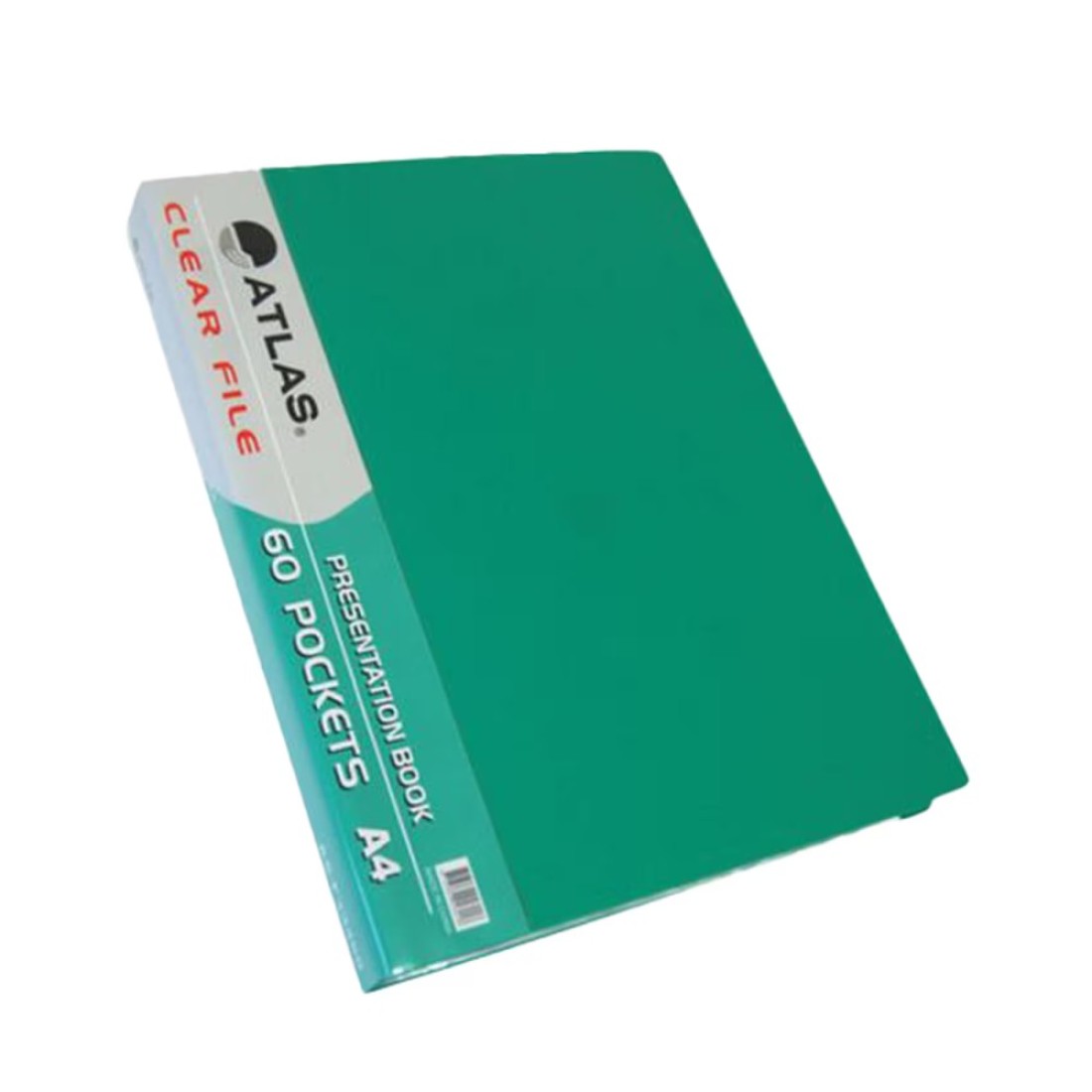 Atlas A4 Clear Book File with 60 Pockets Green