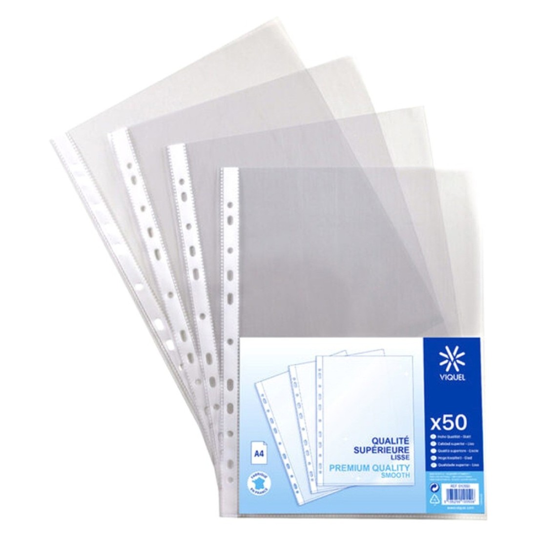 Viquel Perforated File Clear A4 50 Pockets