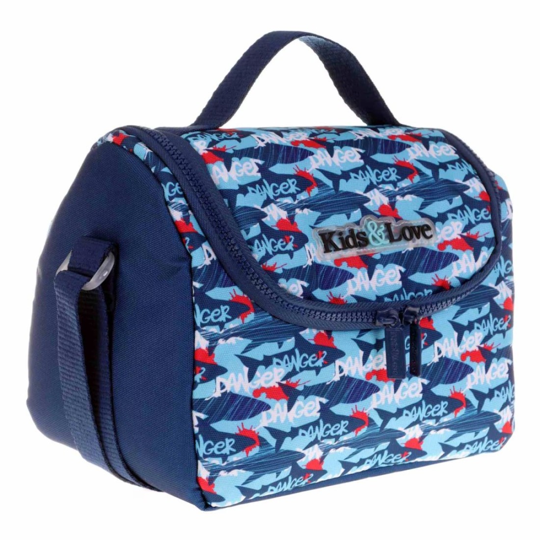 Kaukko Kids and Love Sweet Shark Printed Lunch Box Bag