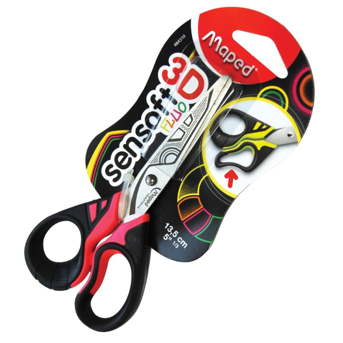 Maped 3D Sensoft Scissors Blister 4 Years and above 13.5cm