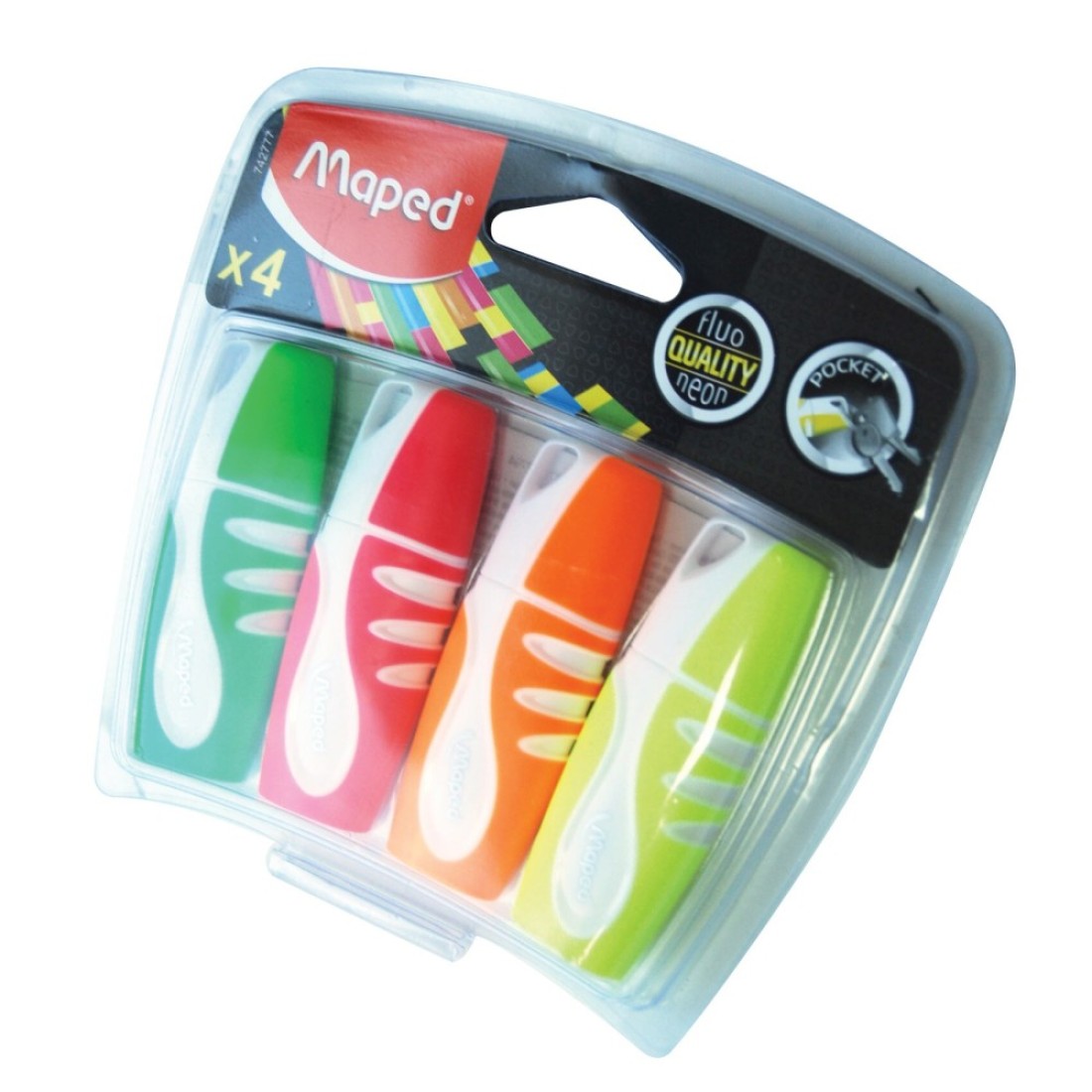 Maped Fluo Pocket Highlighters Assorted 4 PCS