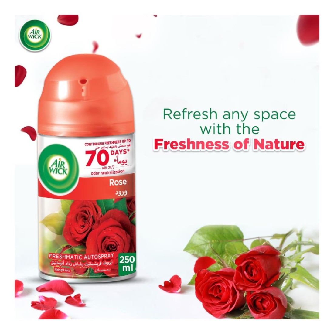 Air Wick Freshmatic Auto Spray Kit Midnight Rose 250ml Pack of 2