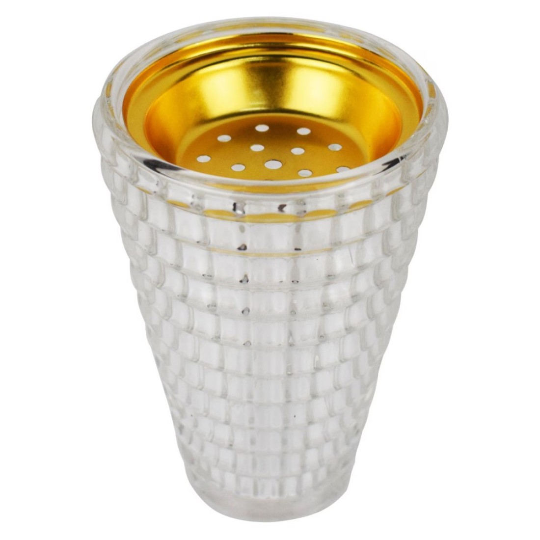 Windcera Decorative Incense Burner IB9013 Clear With Golden Accent