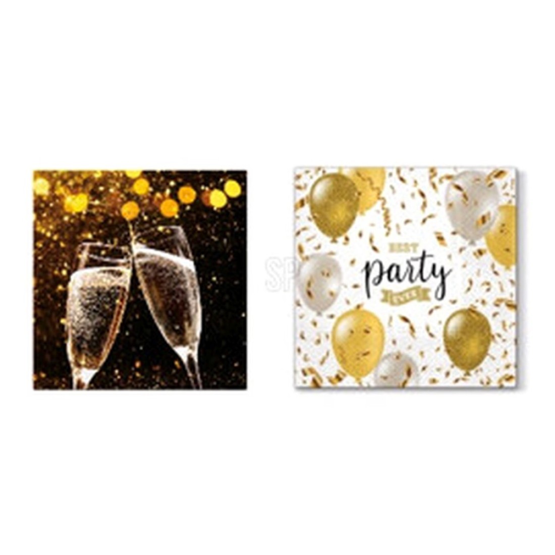 EH Table Napkins 2 Assorted Print 33x33cm 16 PCS