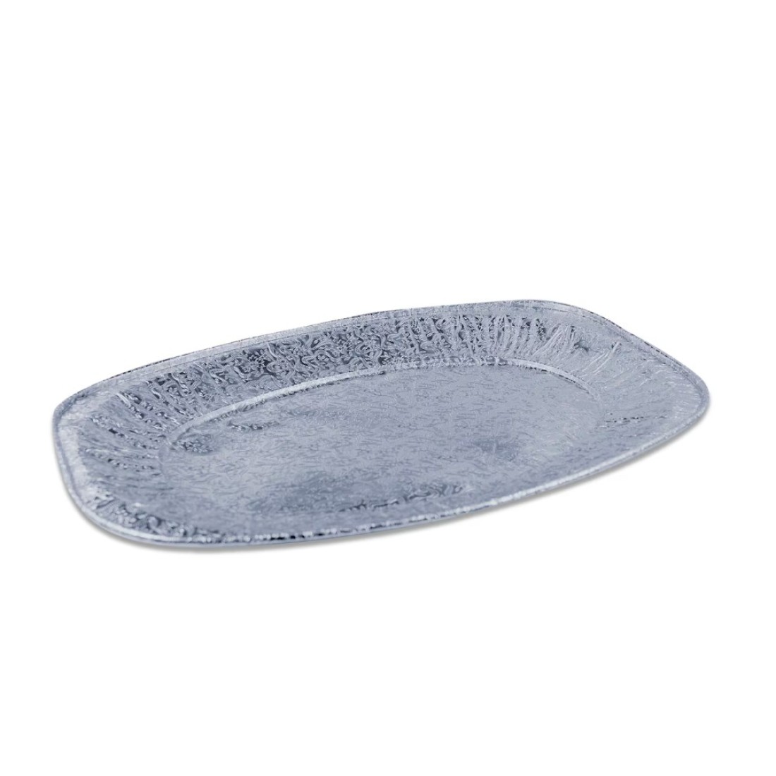 First1 Disposable Oval Aluminium Platter Small Silver 5 PCS
