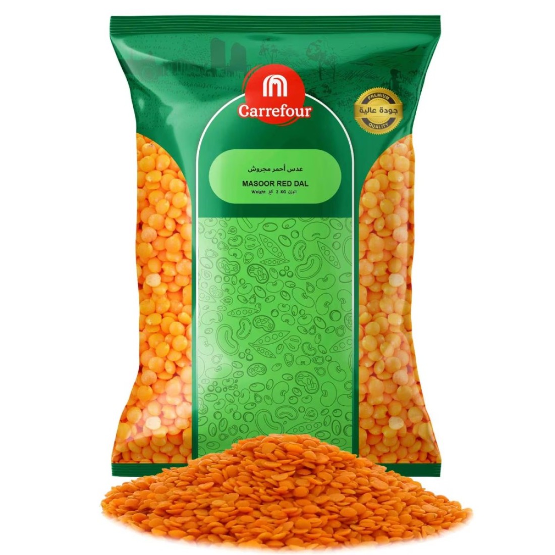 Carrefour Red Masoor Dal 2kg