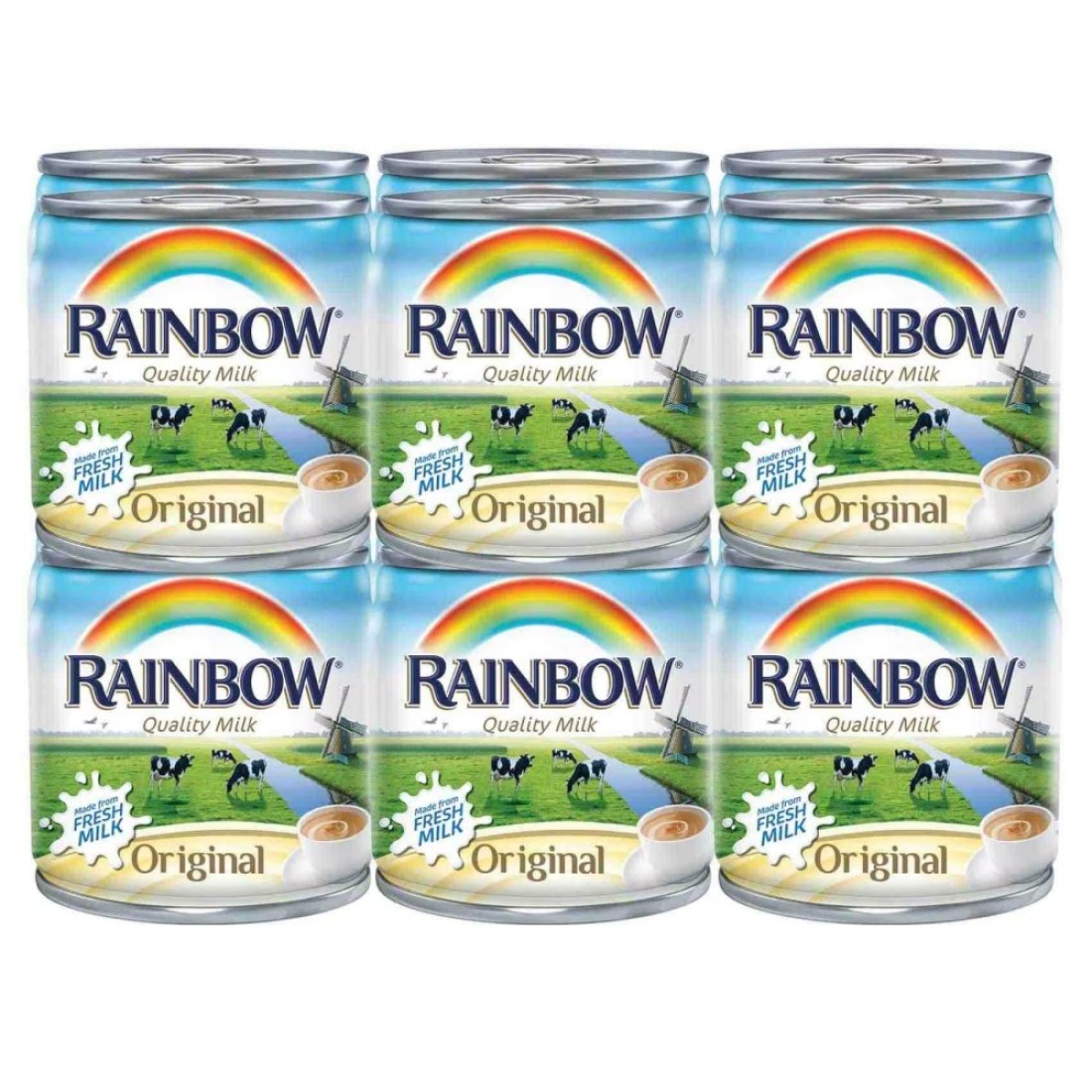 Rainbow Vitamin D Evaporated Milk 170g Pack of 12
