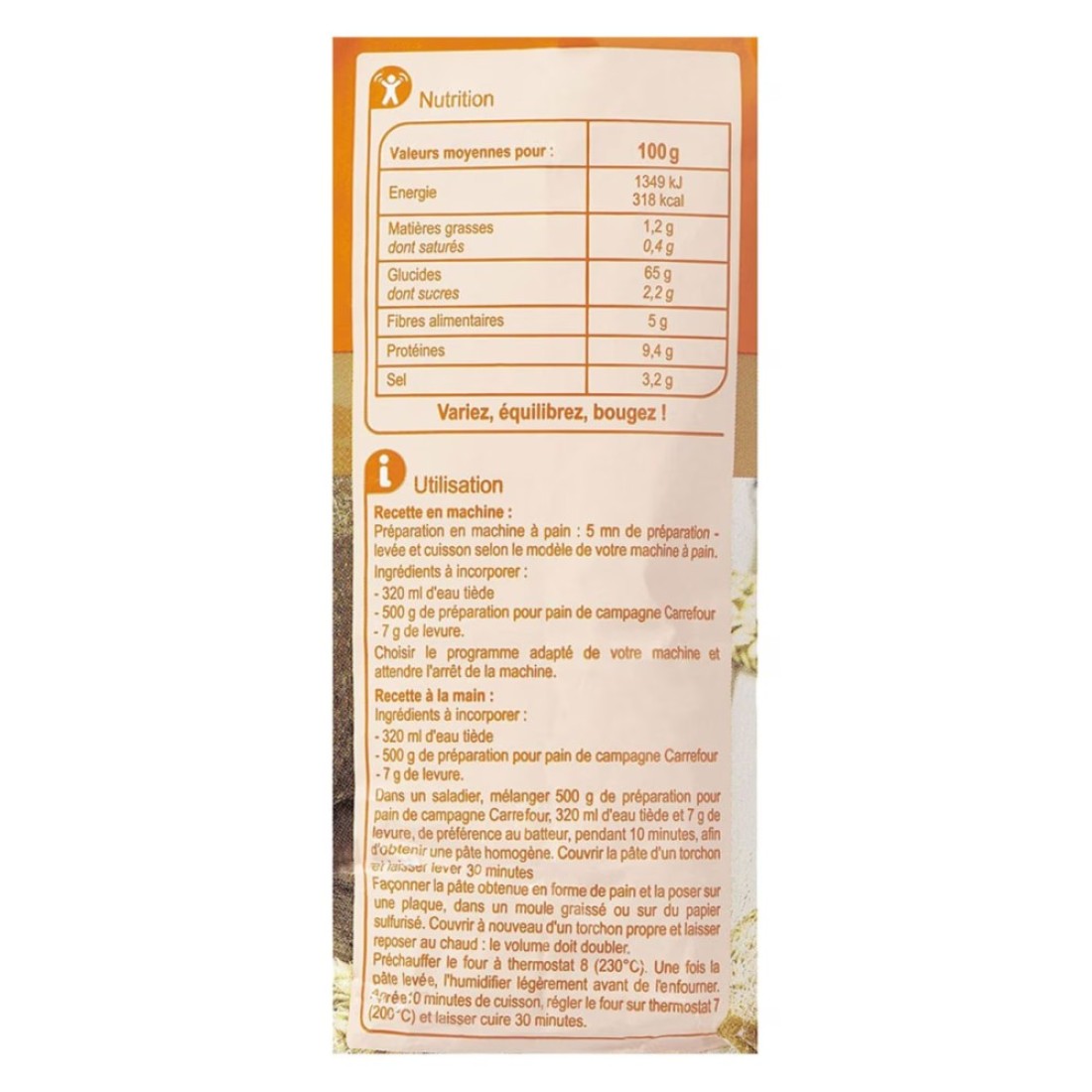 Carrefour Preparation Flour For Campaign Bread 1kg