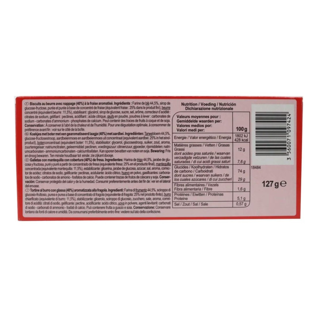 Carrefour Strawberry Square Tarts 127g