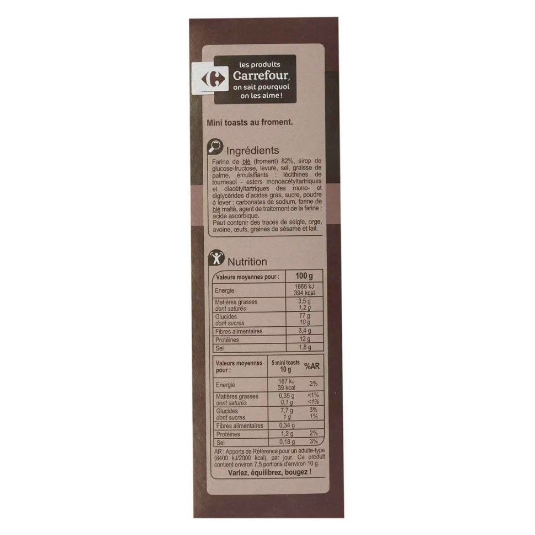 Carrefour Mini Toast 75g