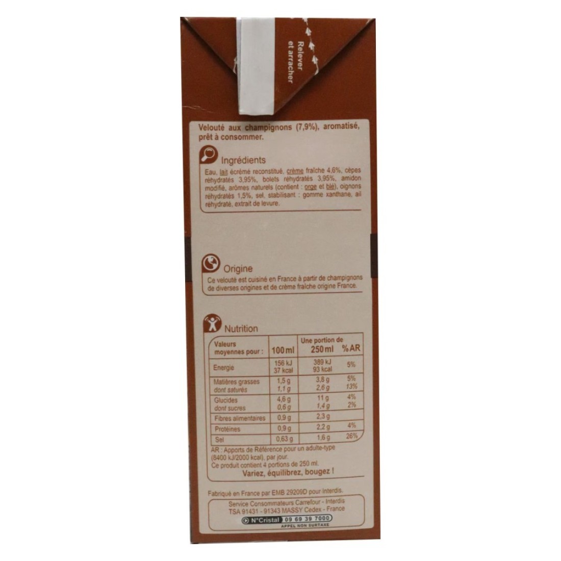 Carrefour Mushroom Soup 1L