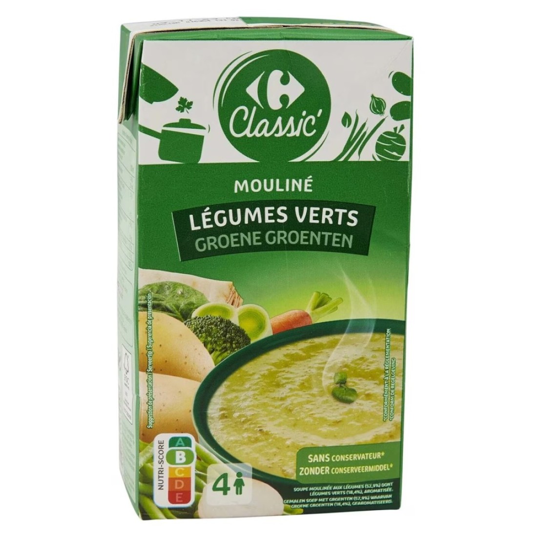 Carrefour Classic Green Vegetables Puree 1L
