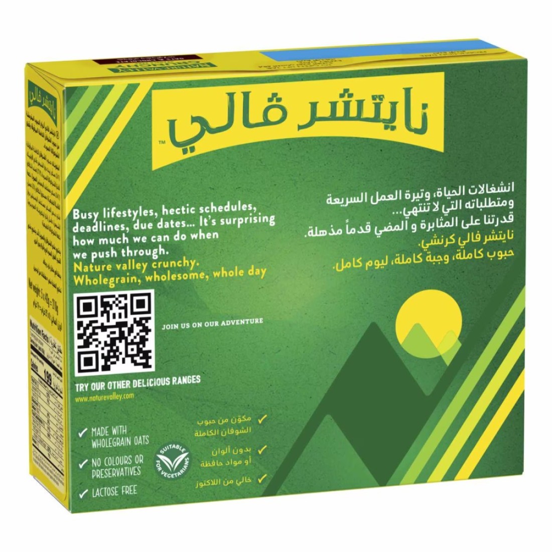 نيتشر فالي ألواح غرانولا بالشوفان المقرمش والشوكولاتة الداكنة 42 غرام، حزمة من 5