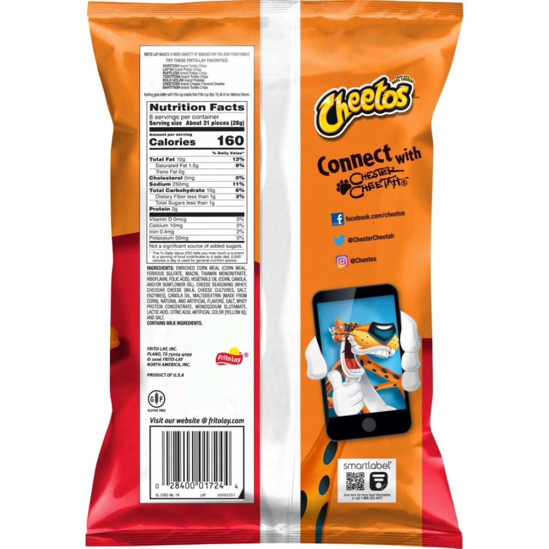 Cheetos Cheese Flavoured Crunchy Chips, 226.8g