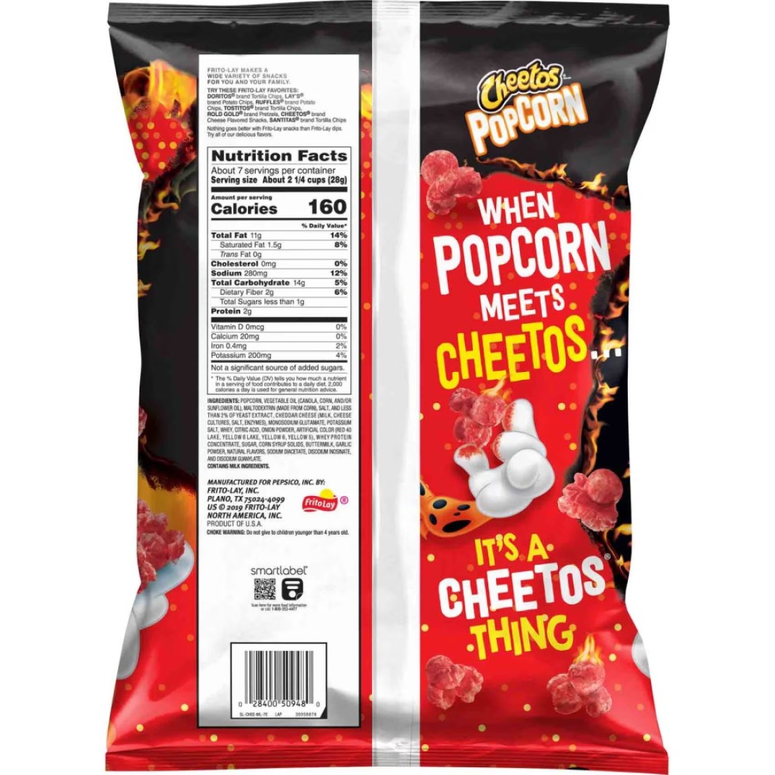 Cheetos Flamin&#39; Hot Flavoured Popcorn, 184.2g