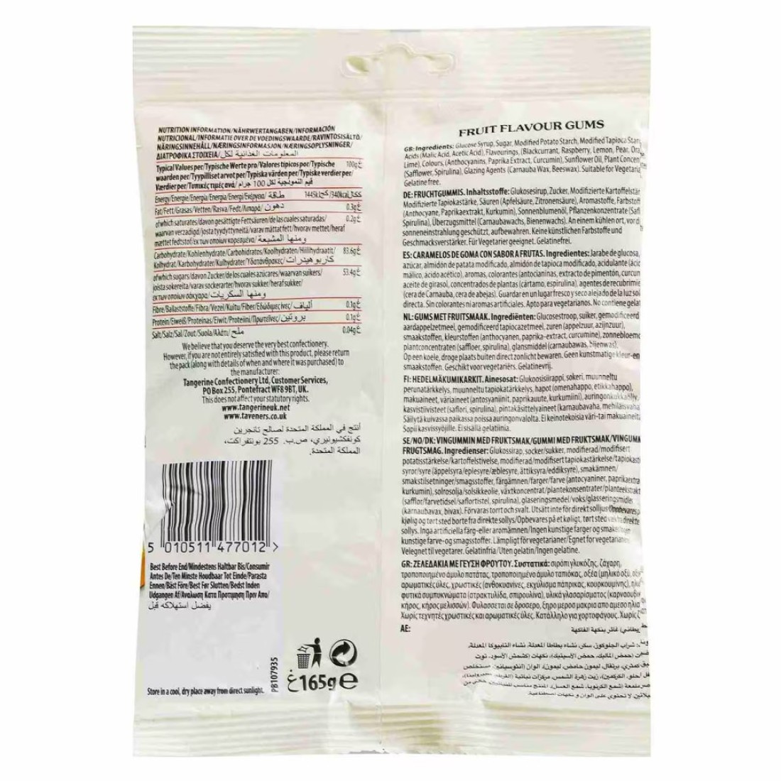 Taveners British Mix Gums 165g