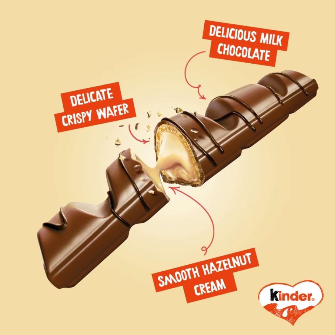 Kinder Bueno Milk Chocolate Bar Multi Pack of 5 10 Bars 215g