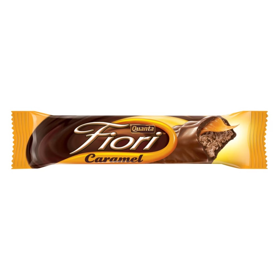 Quanta Fiori Caramel, Creamy Milk Chocolate with Cocoa Rich Whipped Nougat and Soft Caramel, 30g Pack of 12