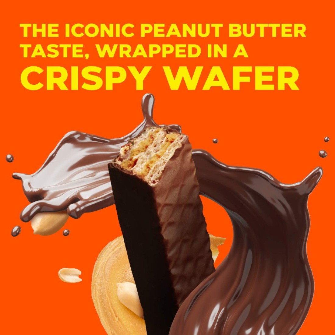 Reese&#39;s Stick Chocolate Flavour Coating Peanut Butter and Crispy Wafers, 42g Pack of 3