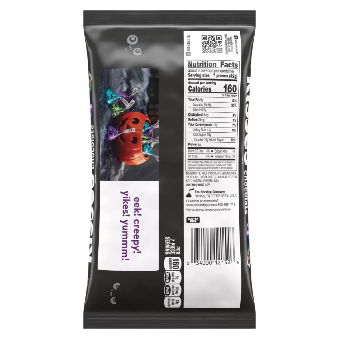 Hershey&#39;s Kisses Halloween Monster Milk Chocolate 283g