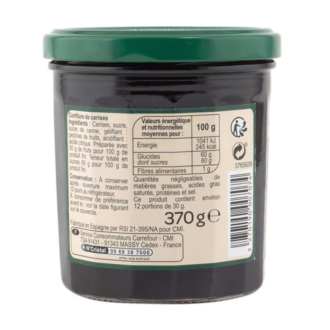 Carrefour Cherry Jam 370g