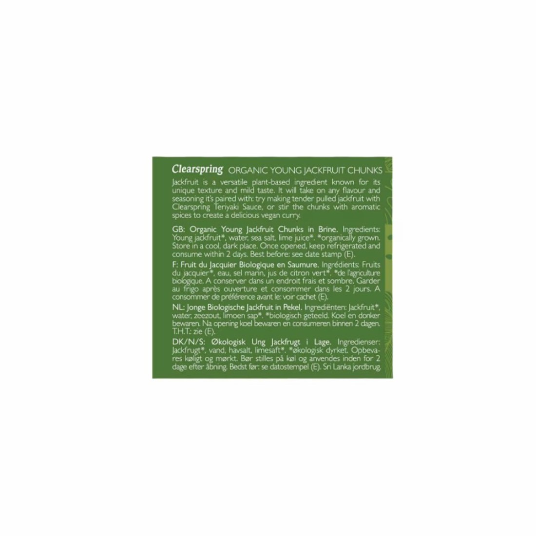 Clearspring Organic Young Jackfruit Chunks 500g