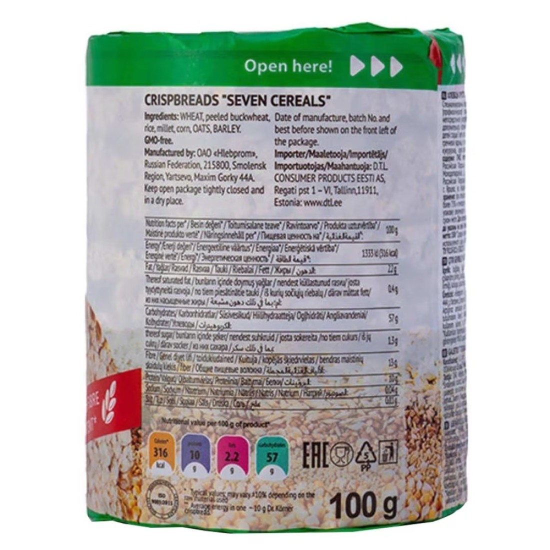 Dr. Korner Seven Cereals Crispbreads 100g