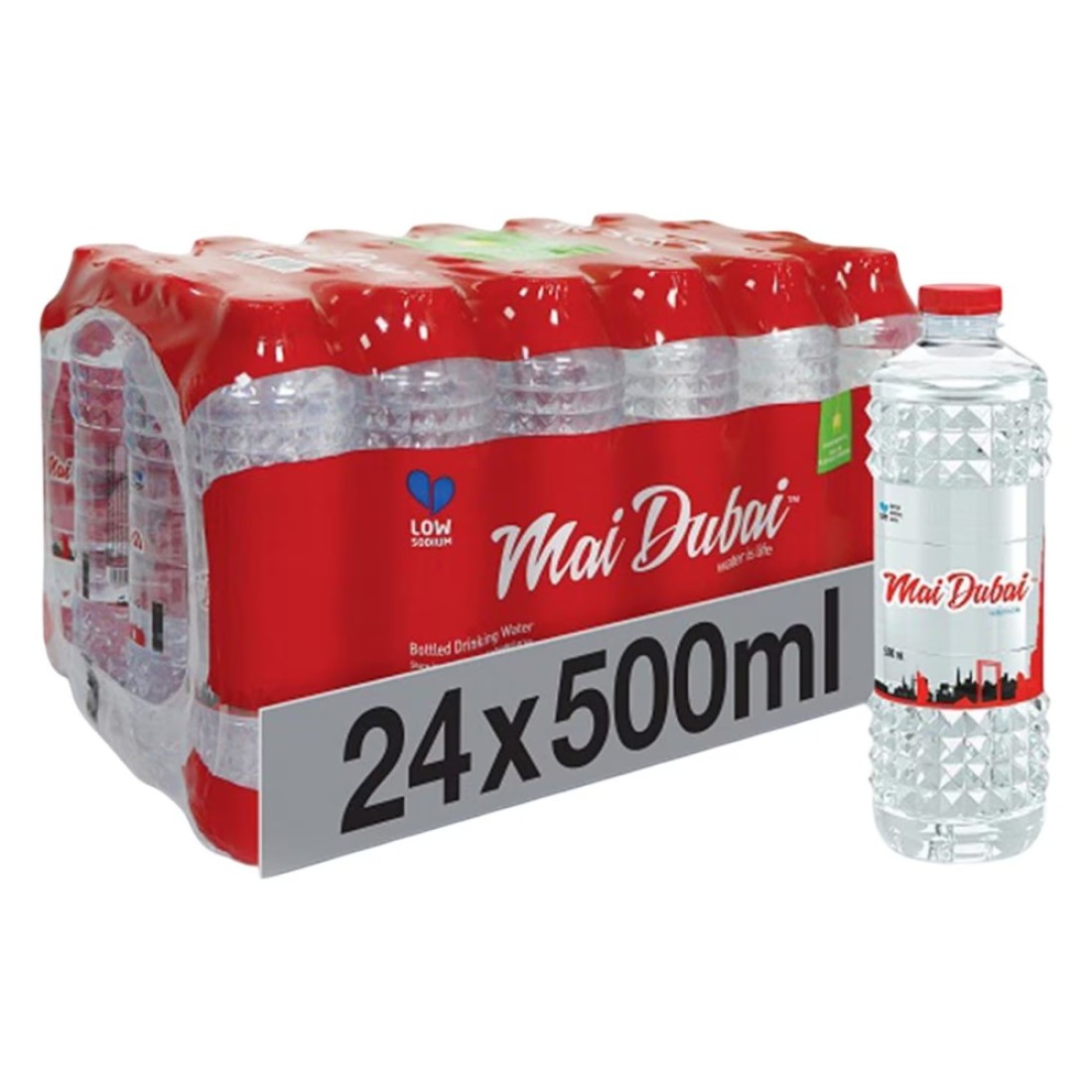 Mai Dubai Low Sodium Drinking Water 500ml Pack of 24