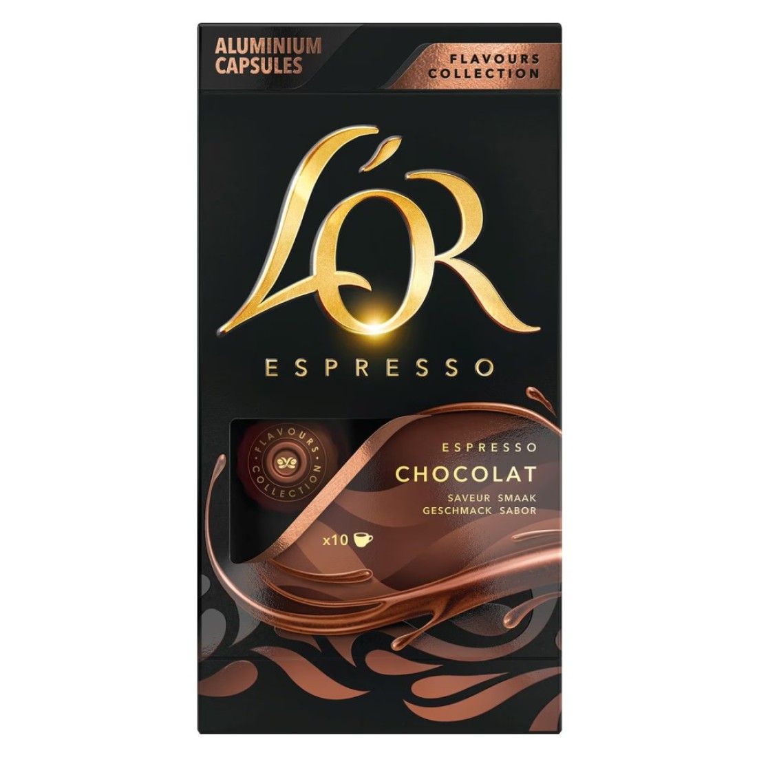 L&#39;Or Flavours Collection Chocolate Flavour Espresso Coffee Capsules, 52g