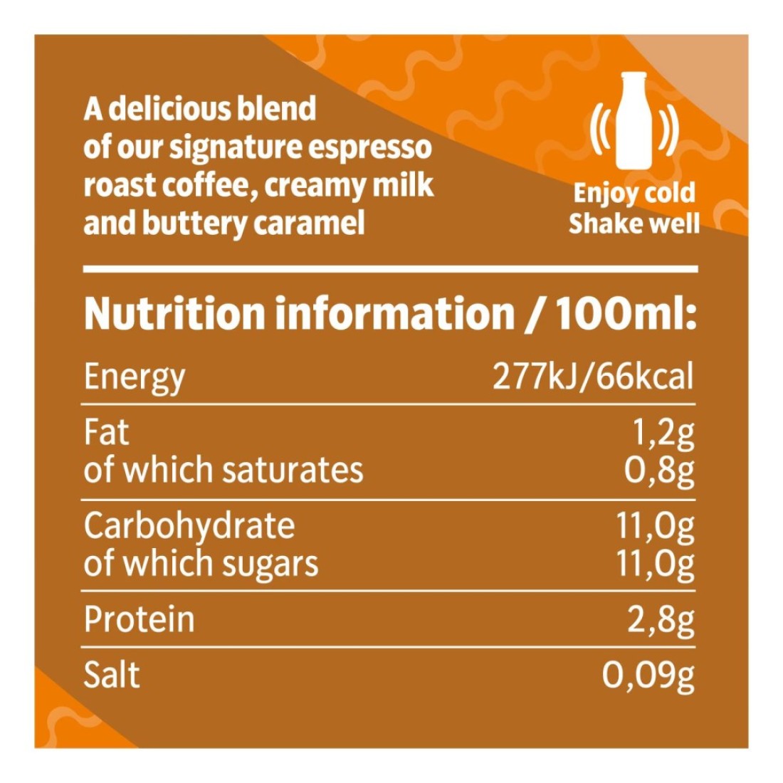 Starbucks Frappuccino Caramel Coffee Drink Bottle, 250ml
