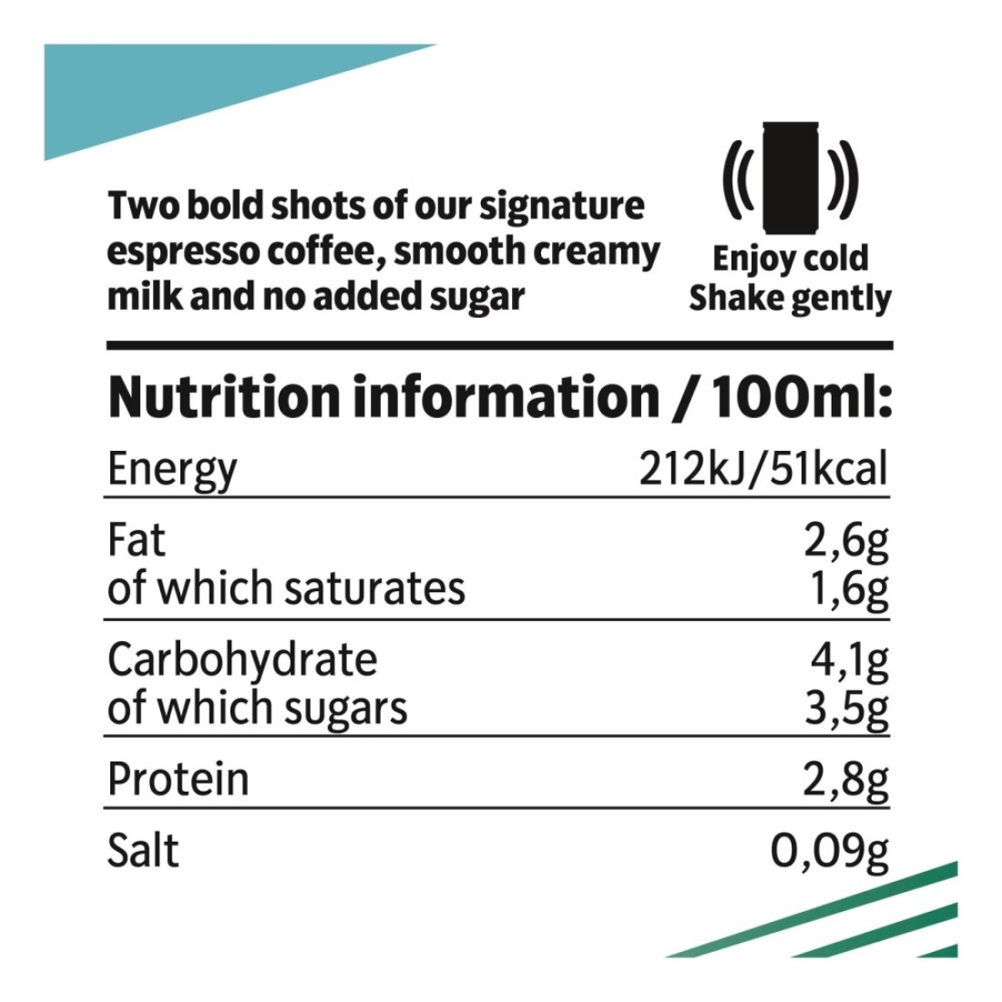 Starbucks No Added Sugar Doubleshot Espresso Arabica Coffee Drink, 200ml Pack of 4