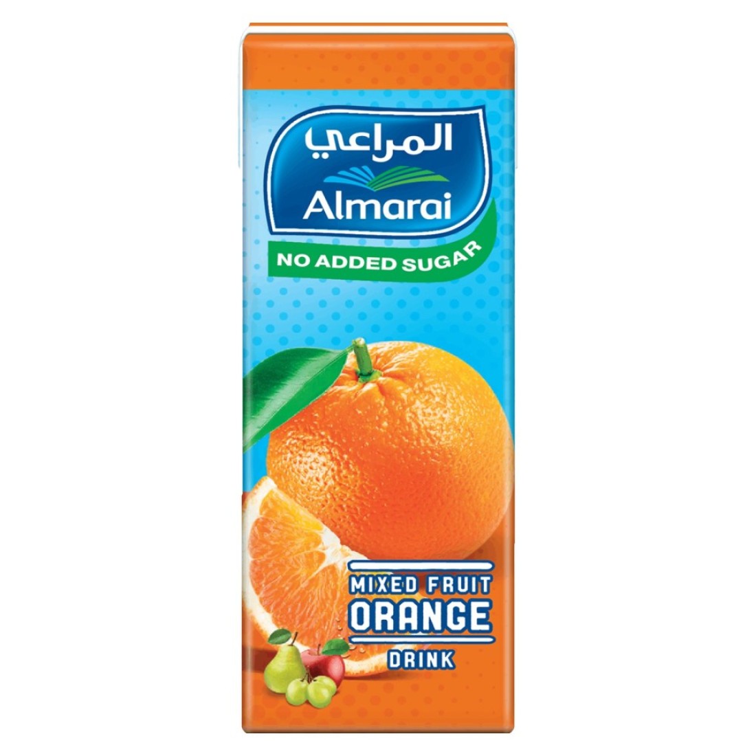 Almarai No Added Sugar Mixed Fruit Orange Juice Drink 180ml Pack of 6