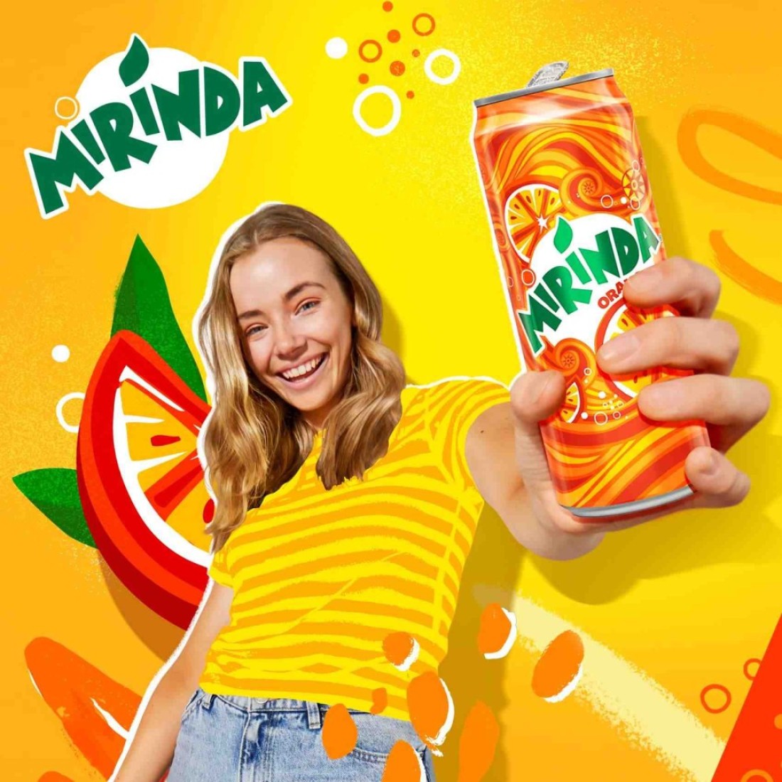 Mirinda Orange Carbonated Soft Drink Plastic Bottle 1.25L