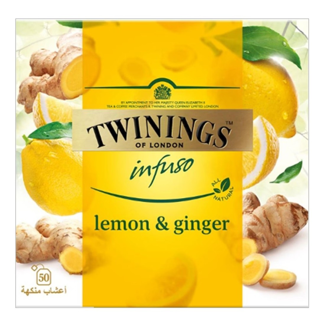 Twinings Infuso Lemon and Ginger Tea Bags 50 Tea Bags