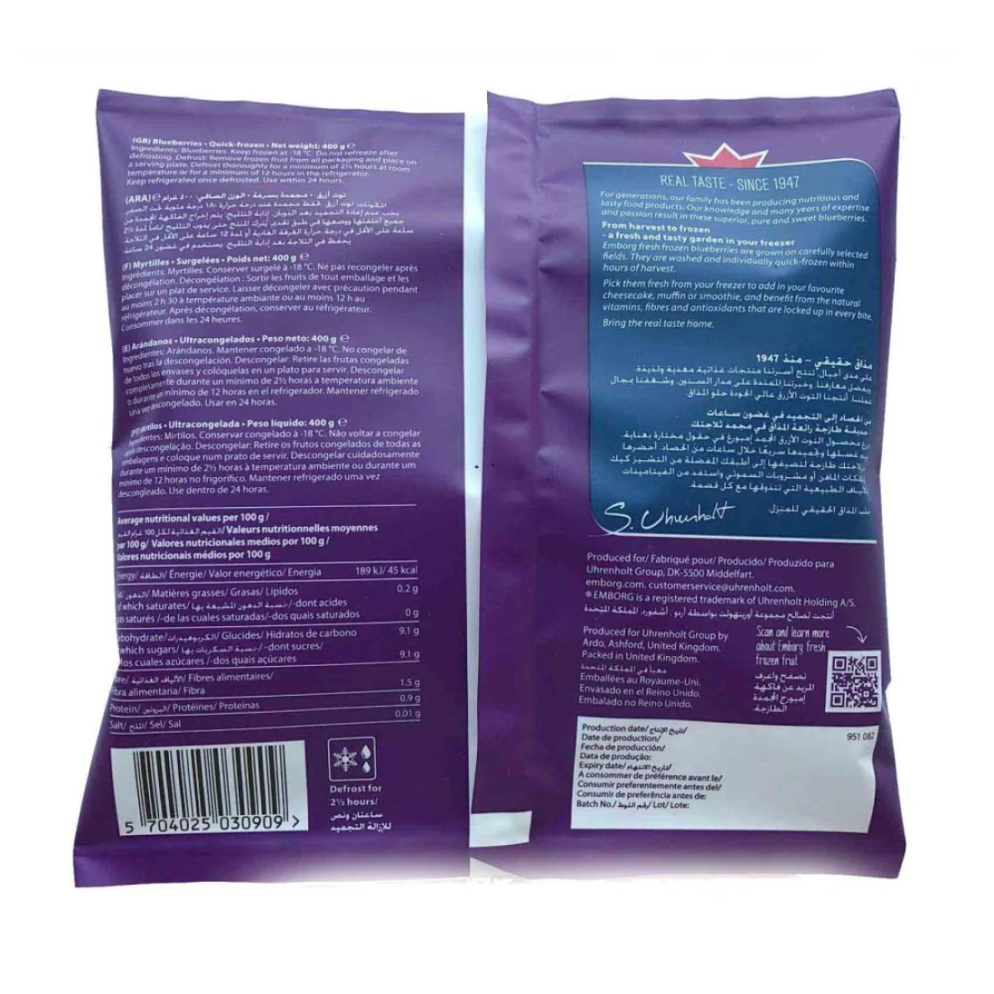 Emborg Blueberry 400g