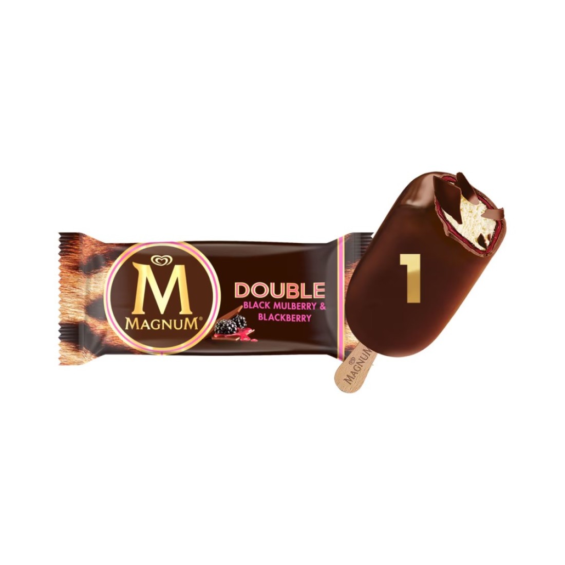 Magnum Double Black Mulberry And Blackberry Ice Cream 95ml