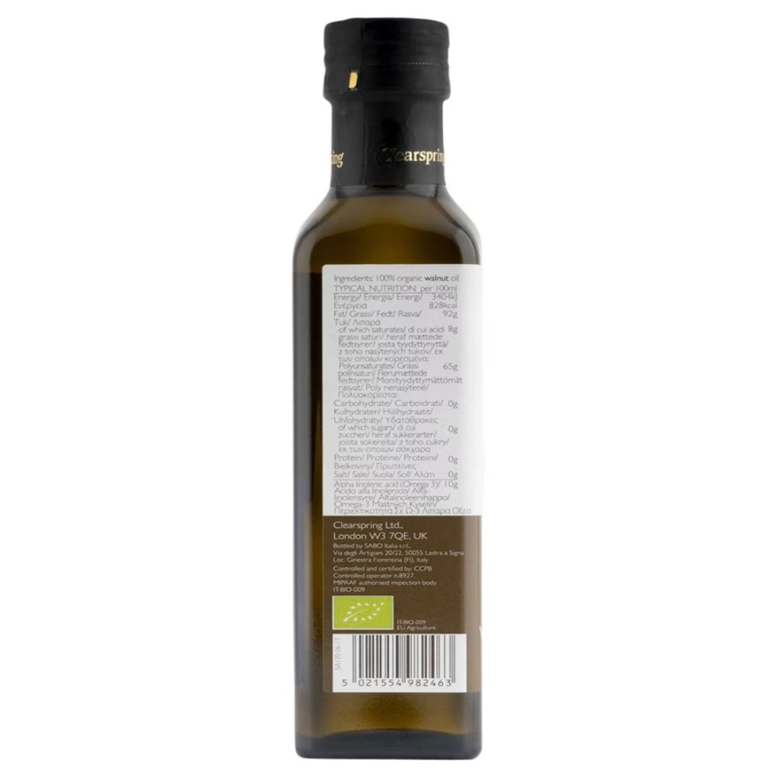 Clearspring Organic Toasted Walnut Oil 250ml