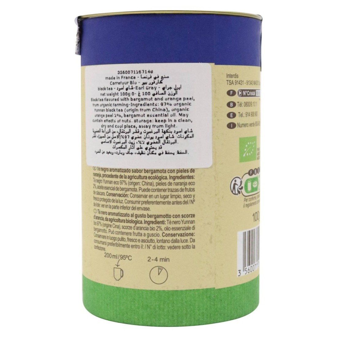 Carrefour Bio Earl Grey Tea 100g