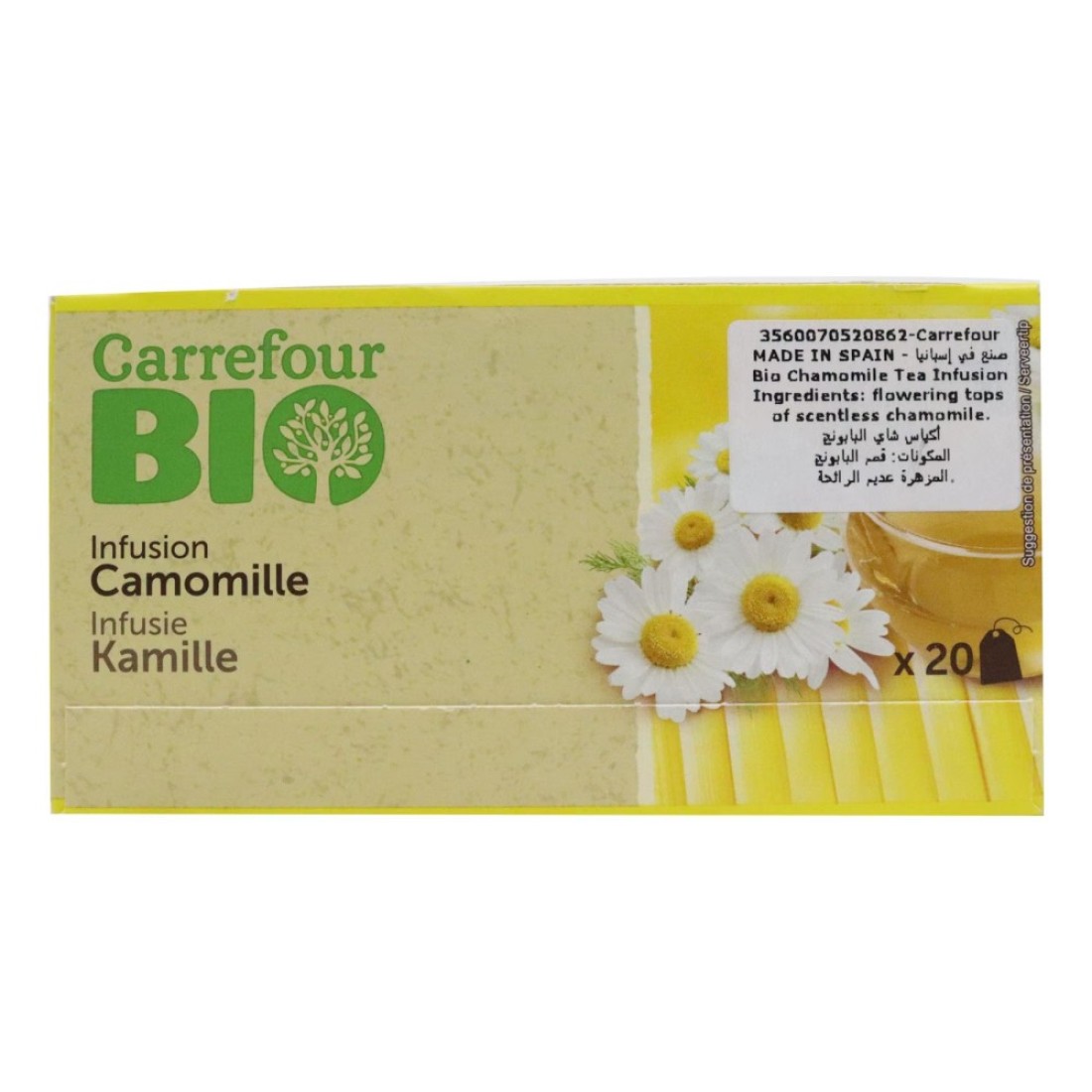 Carrefour Bio Chamomile Infusion 20 Tea Bags